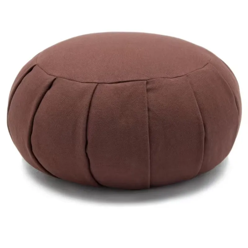 Meditation Cushion Zafu - 現代的な大型座布団、瞑想用クッション、そば殻入りヨガマット。マインドフルネスの実践に最適で、快適な座り心地を提供する床用クッション。