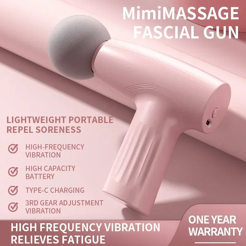 マッスルミニピンクマッサージガン深部組織ハンドヘルドマッサー - Health Wellness Massage のレビューと価格