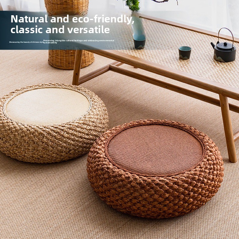 籐製丸型フロアクッション - 禅茶室用畳瞑想マット、ヨガザフ - Meditation Cushion Zafu のレビューと価格