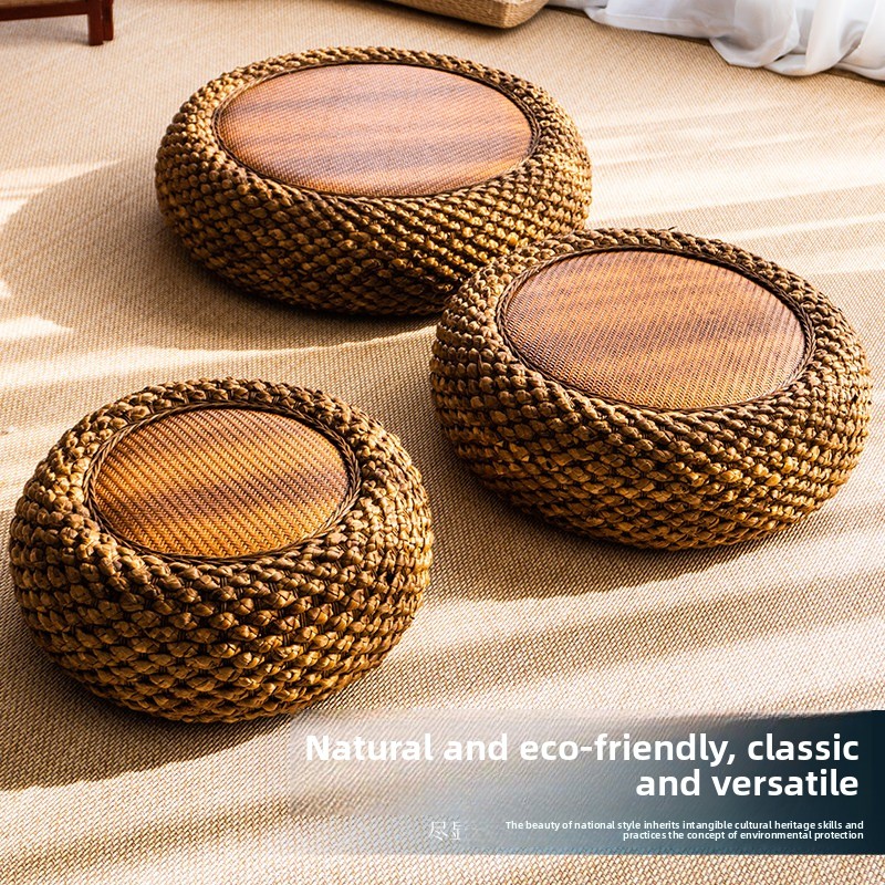 籐製丸型フロアクッション - 禅茶室用畳瞑想マット、ヨガザフ - Meditation Cushion Zafu のレビューと価格