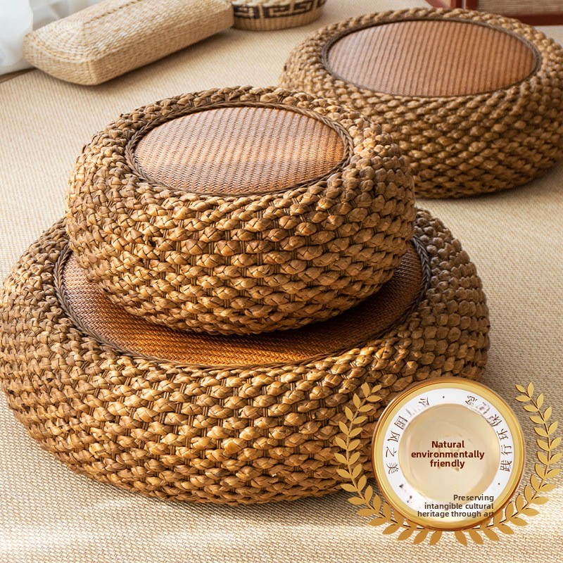 籐製丸型フロアクッション - 禅茶室用畳瞑想マット、ヨガザフ - Meditation Cushion Zafu のレビューと価格