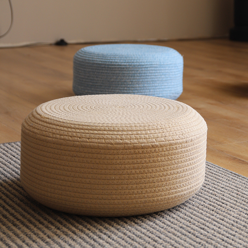無地の厚手丸型フロアクッション、瞑想・座布団用座布団、多目的 - Meditation Cushion Zafu のレビューと価格