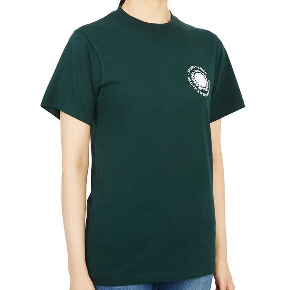 健康とウェルネスクラブの文字プリントダークグリーンTシャツ女 - Health Wellness Club のレビューと価格