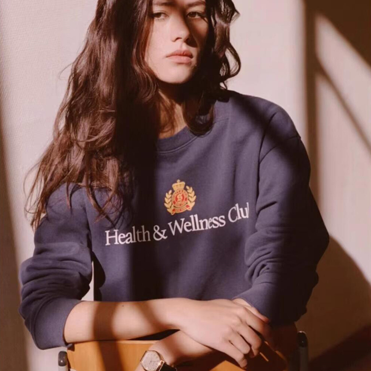 女性用プリント文字付きスウェットシャツ,特大のクルーネック, - Health Wellness Club のレビューと価格