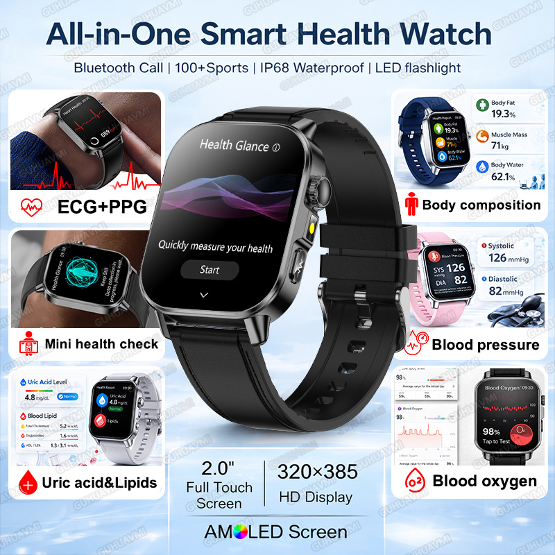 2026 ウルトラAIウェルネスECG+PPG血圧心拍数Sp - Health Wellness Month のレビューと価格